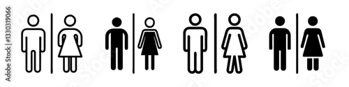 Man and woman icon set. male and female symbol