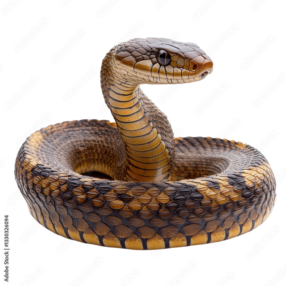 Fototapeta premium Cobra isolated on transparent background