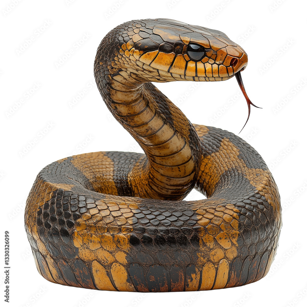 Fototapeta premium Cobra isolated on transparent background