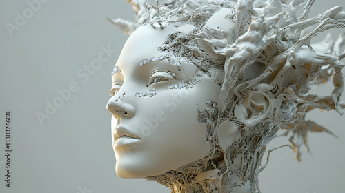 Wallpaper Mural Artificial intelligence visualized in humanoid head design 16:9 - Image #3 @fme39856 Torontodigital.ca