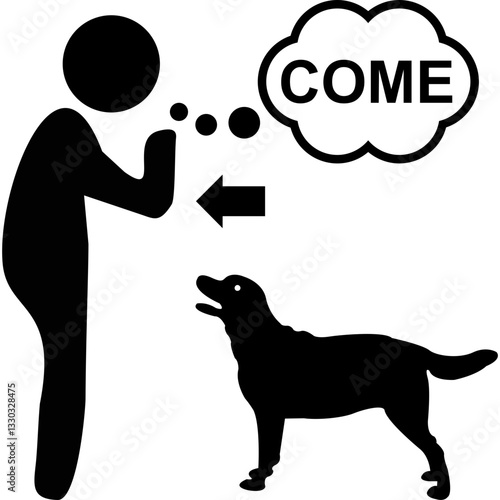 Come Instruction to Dog Icon