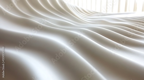 Abstract depiction of flowing and undulating surfaces with light