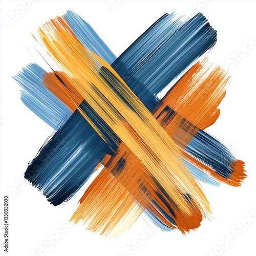 brush orange , drips, colorful, strokes, abstract , composition of oil painting 