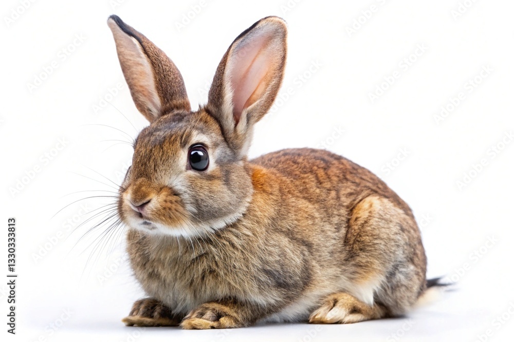 Fototapeta premium Czech rabbit isolated on white background