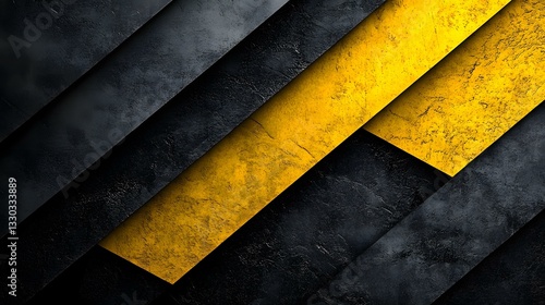 A modern luxury abstract background featuring seamless black-to-yellow gradient flow, subtle radiant highlights, and an elegant textured surface with dimensional grain detailing