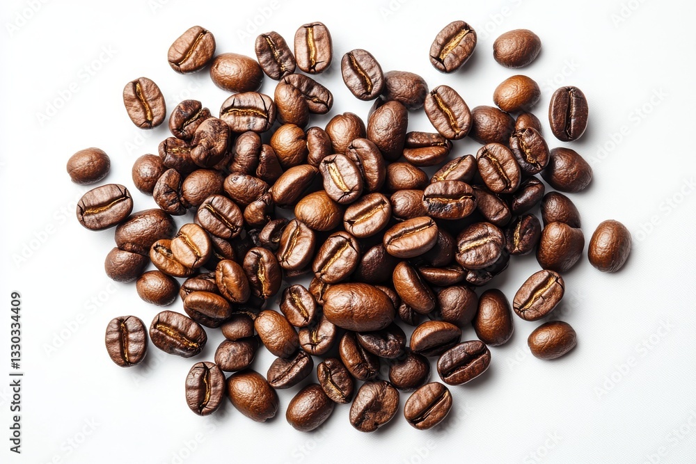 Fototapeta premium Delightful roasted coffee beans ready for brewing in a cozy kitchen setting