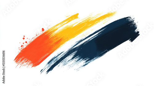 a watery brush stroke of red and orange watercolor isolated  on white background ,oil paint, drips, colorful

