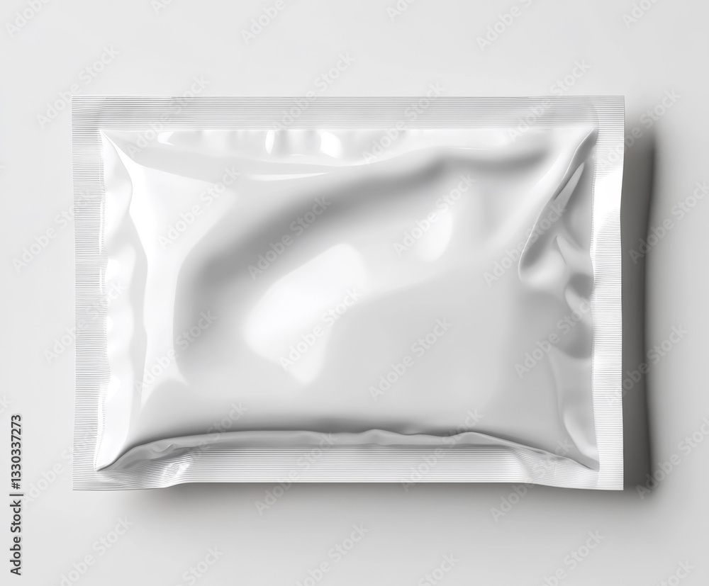 Empty foil wrapper design template with crumpled texture Empty foil wrapper design template with crumpled texture