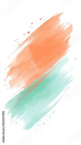 a watery brush stroke of red and orange watercolor isolated  on white background ,oil paint, drips, colorful

