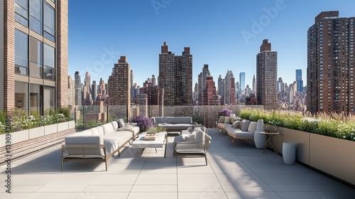 Wallpaper Mural Luxury Rooftop Terrace with Stunning Cityscape View Torontodigital.ca