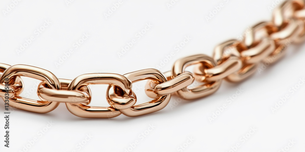 Obraz premium Elegant rose gold chain bracelet detail for fashion and accessory design