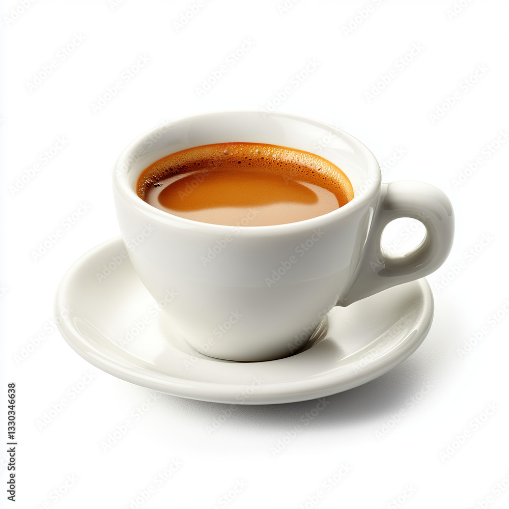 espresso, coffee cup, strong coffee, Italian espresso on white background