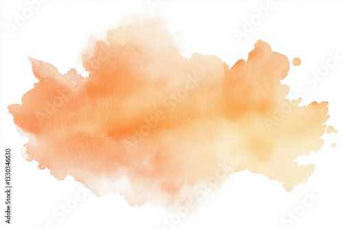 a watery brush stroke of red and orange watercolor isolated  on white background ,oil paint, drips, colorful


