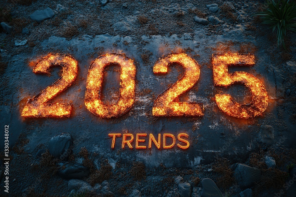 Inscription 2025 Trends, new year concept Inscription 2025 Trends, new year concept