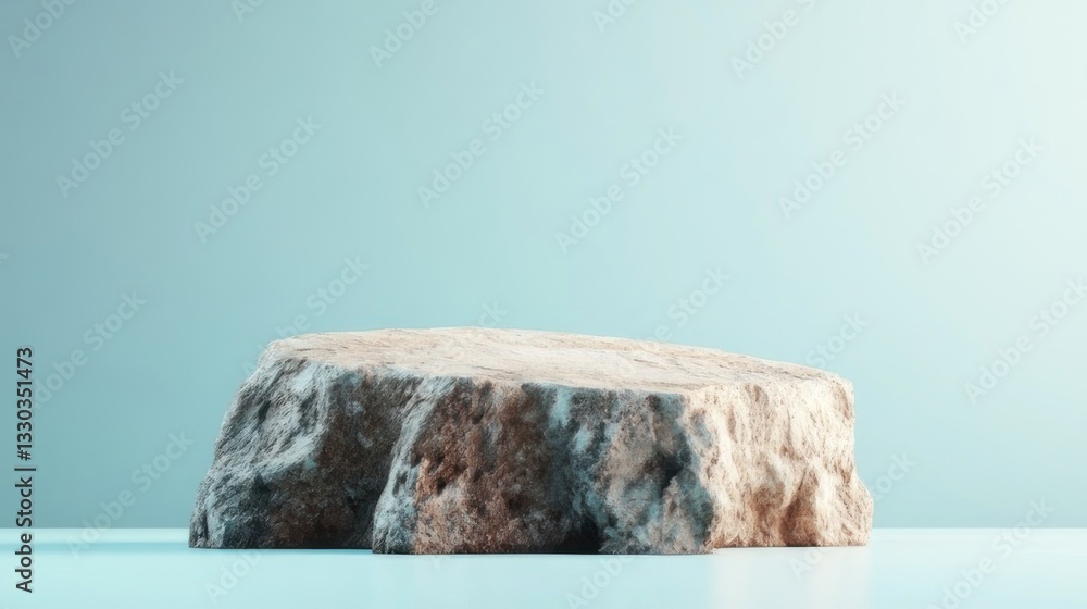Naklejka premium Natural stone podium against a soft backdrop