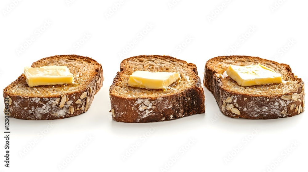 Sandwiches with butter isolated on white Sandwiches with butter isolated on white