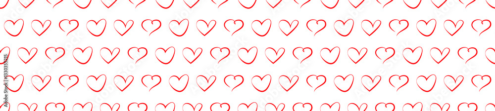 Red heart seamless pattern Red heart seamless pattern