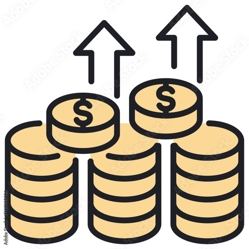 Profit Lineal Color Icon