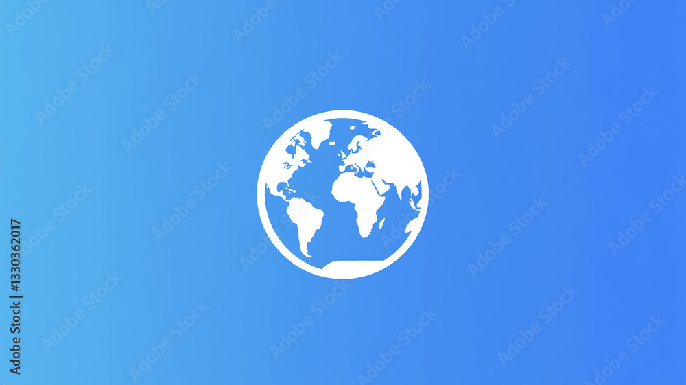 Naklejka premium Earth globe isolated in blue background