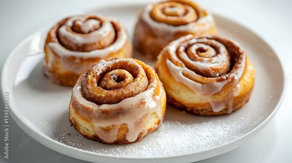 Cinnamon Rolls on a white background Cinnamon Rolls on a white background