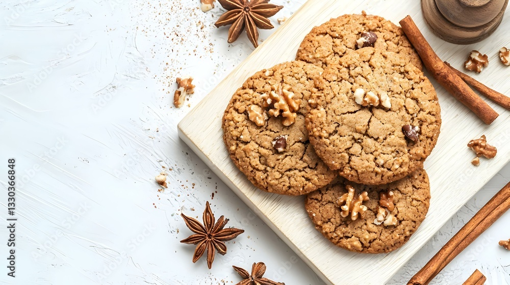 Fototapeta premium cookie on white background