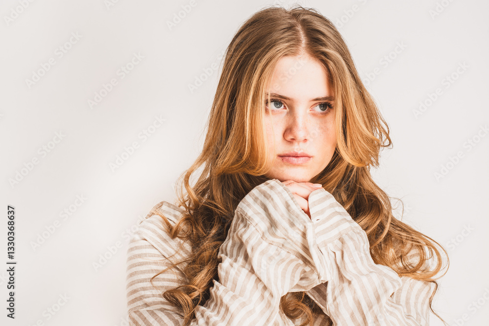 Junge Frau, natürlich, blond Junge Frau, natürlich, blond
