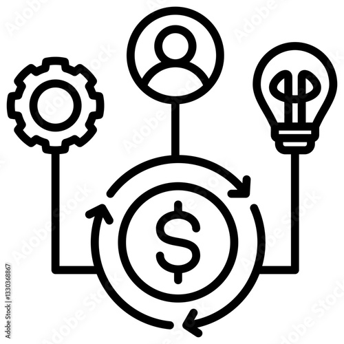 Business Model Line Icon