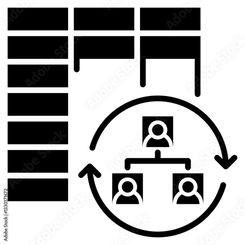 Reorganization Glyph Icon