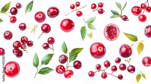 Lingonberry cranberry jam marmalade isolated