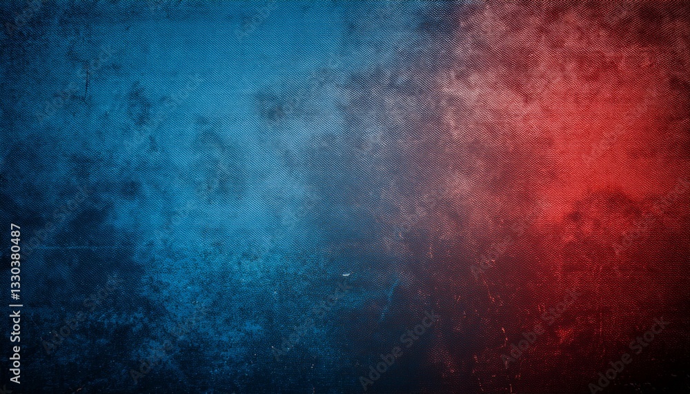 Obraz premium Gritty grunge blue and red texture background with vignette and aged appearance. Generated image
