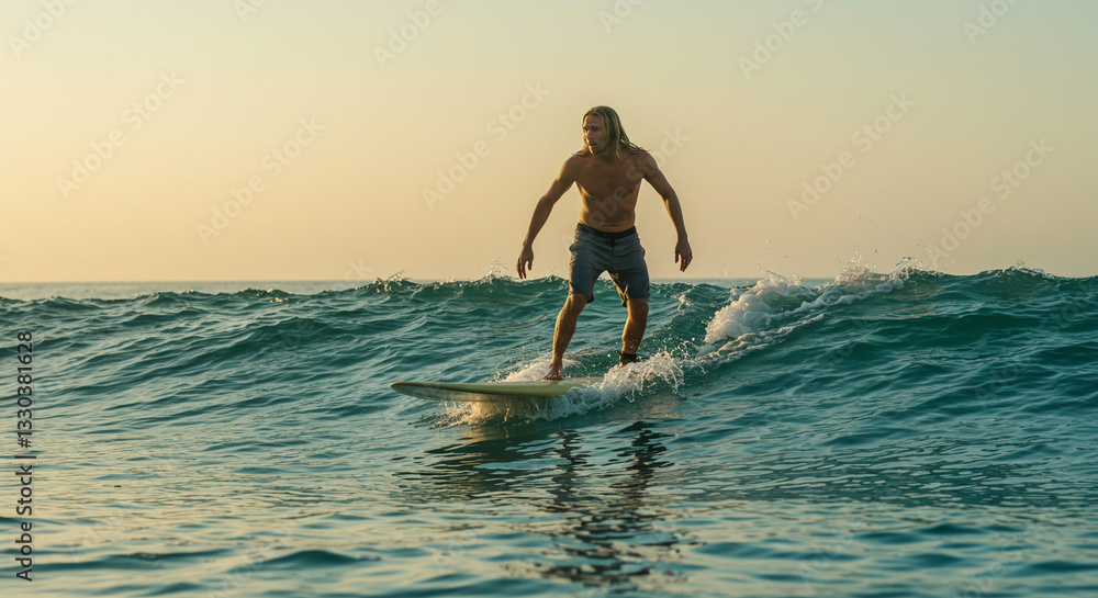 Dynamic and ultra-realistic AI-generated surf scene featuring a surfer riding a powerful wave, ocean spray, golden sunlight, and cinematic motion – high-quality action shot. Dynamic and ultra-realistic AI-generated surf scene featuring a surfer riding a powerful wave, ocean spray, golden sunlight, and cinematic motion – high-quality action shot.