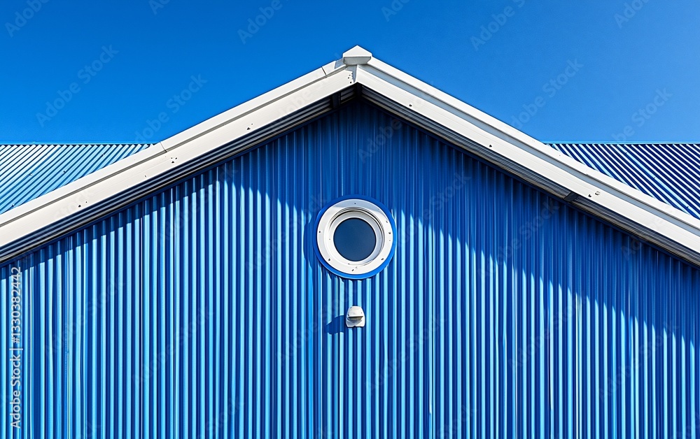 Blue Corrugated Metal Building Exterior Blue Corrugated Metal Building Exterior