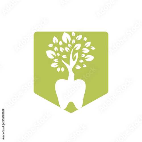 Dental tree vector logo design template. Dentrees vector logo template.