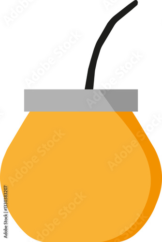 Mate de calabaza con bombilla