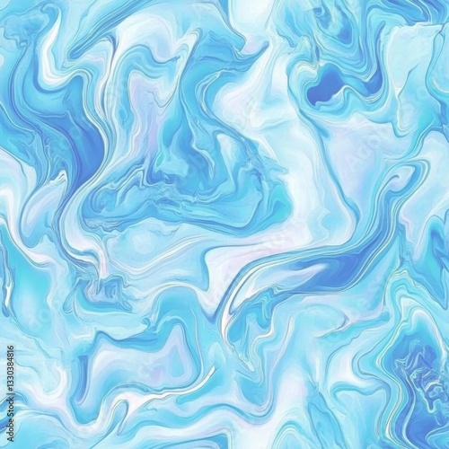 Blue abstract watercolor background. Digital art painting. Vector illustration.