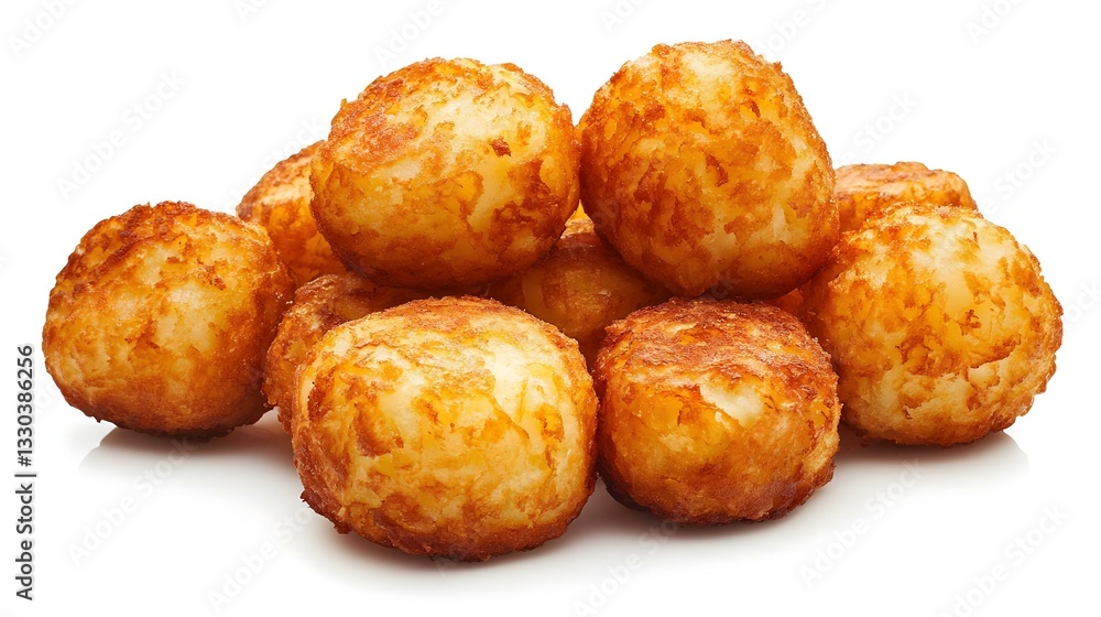 Crispy Hash Browns isolated on white background Crispy Hash Browns isolated on white background