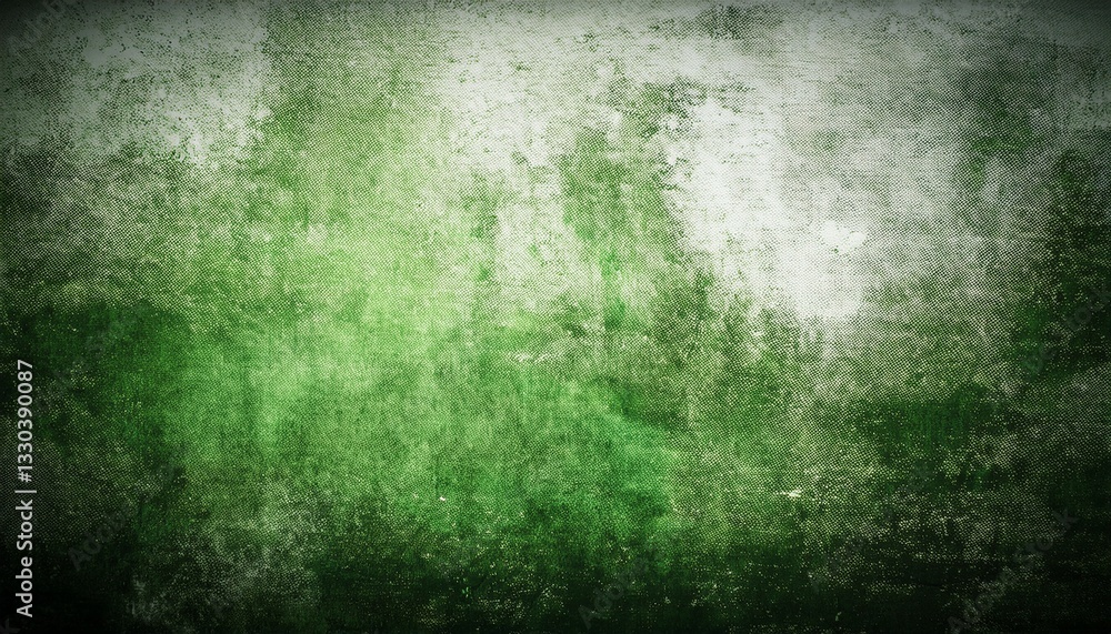 Gritty grunge green and white texture background with vignette and aged appearance. Generated image