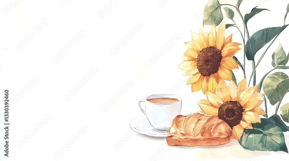 Sunflowers isolated on white background