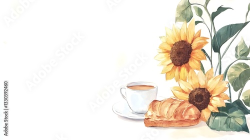 Obraz na płótnie Sunflowers isolated on white background w salonie
