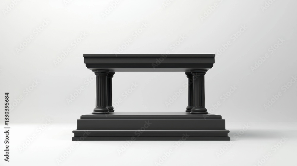 Classic Black Pedestal Display Stand for Art or Product Showcase Classic Black Pedestal Display Stand for Art or Product Showcase