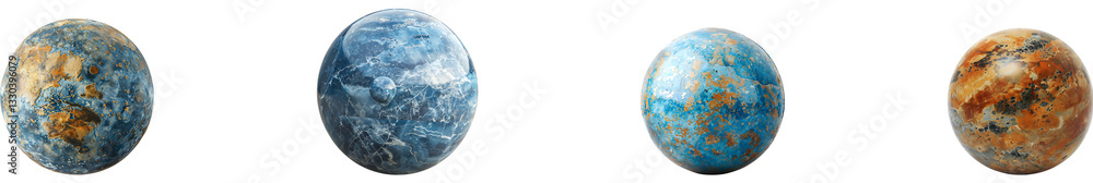 Earth ball planet on transparent background collection set Earth ball planet on transparent background collection set