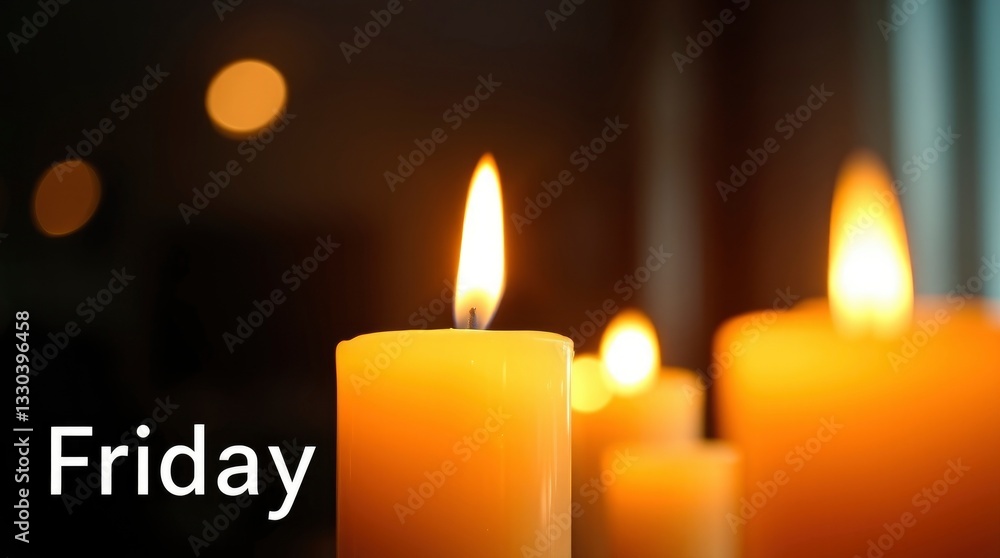 Burning Candles Illuminate Friday Evening Offering Warm Light and Relaxation Burning Candles Illuminate Friday Evening Offering Warm Light and Relaxation