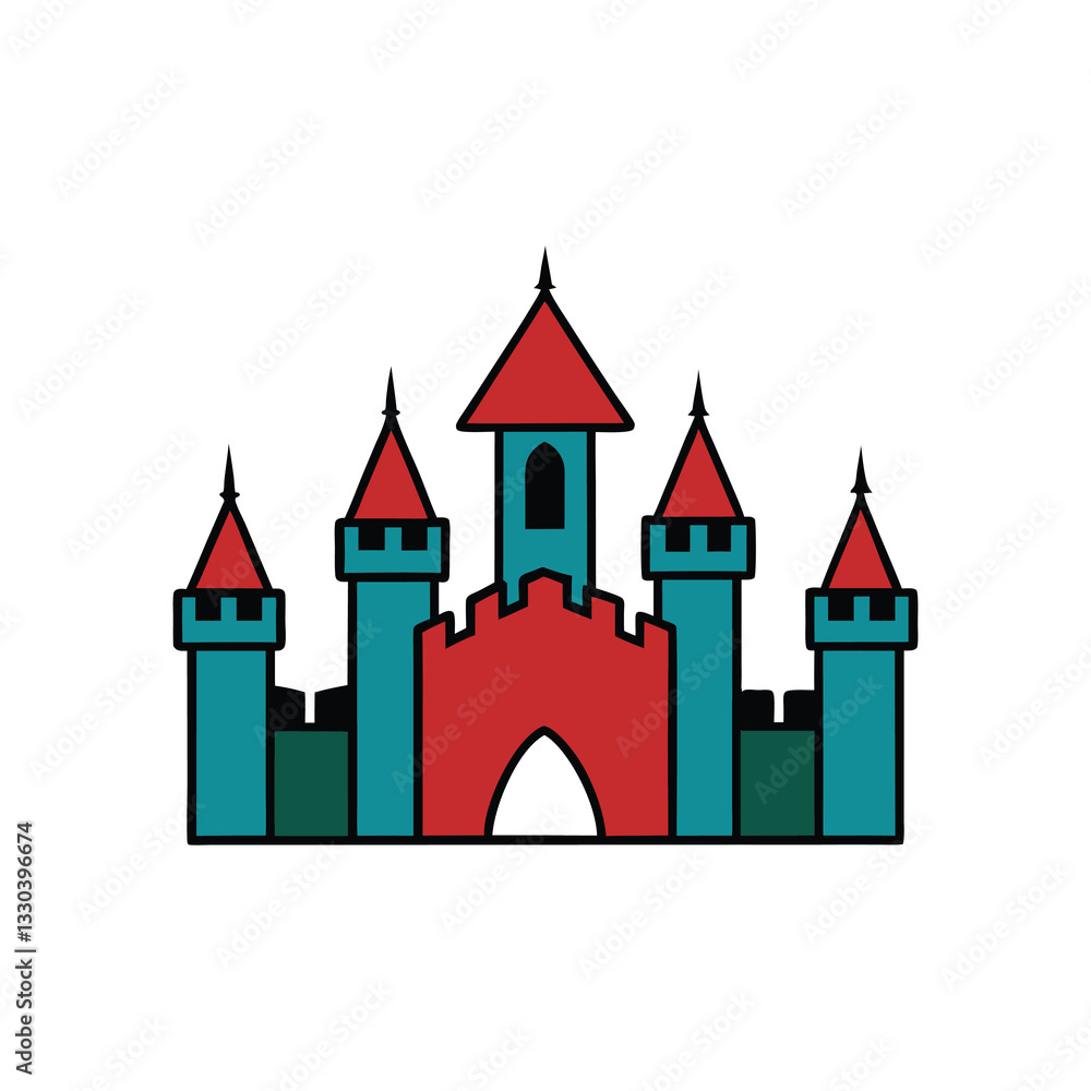 Obraz premium castle vector illustration