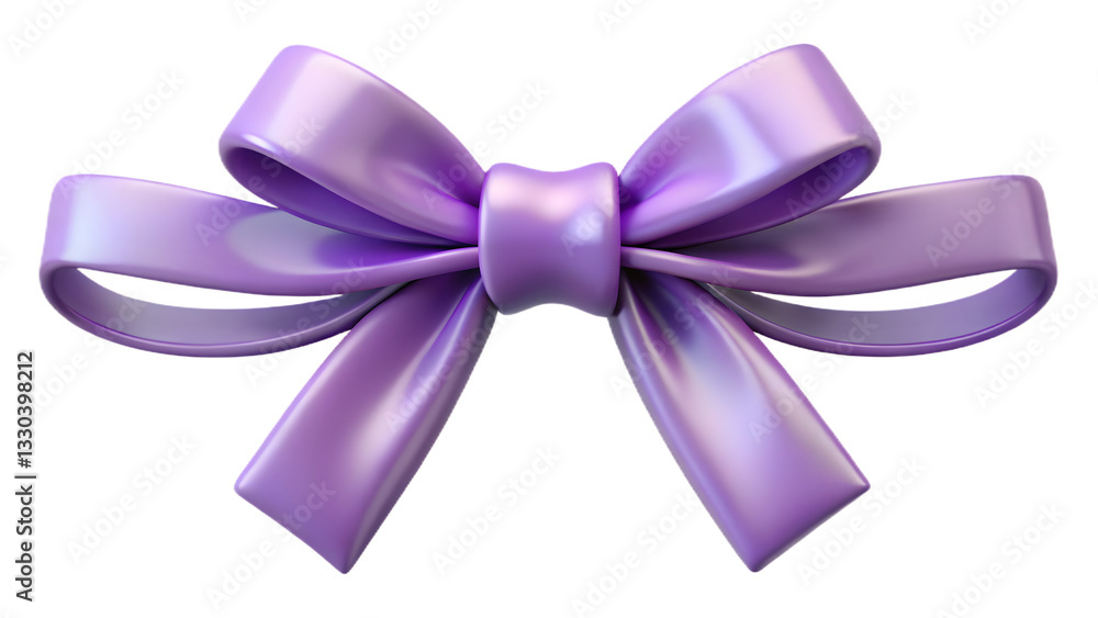 Elegant lavender ribbon with a bow isolate Elegant lavender ribbon with a bow isolate