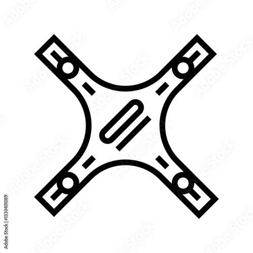 bracket positioning gauge orthodontist line icon vector illustration