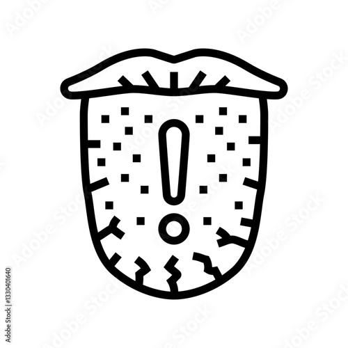 dehydration warning diarrhea line icon vector illustration