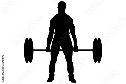 Dead Lifting Silhouette Icon