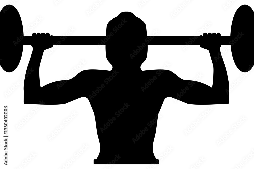 Weight Lifting Silhouette Icon Weight Lifting Silhouette Icon