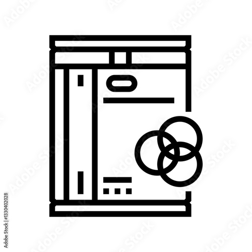 elastic bands orthodontist line icon vector illustration