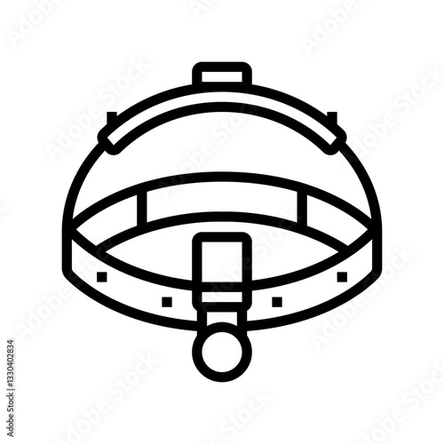 headlamp surgeon line icon vector illustration